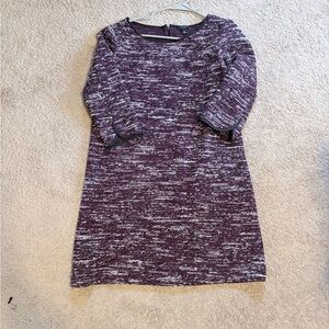 Ann Taylor Plum and White Sheath Dress